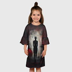 Платье клеш для девочки Одинокая девушка в тени, цвет: 3D-принт — фото 2