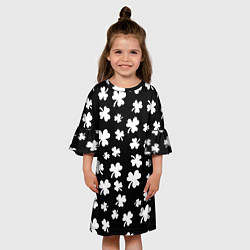 Платье клеш для девочки Black clover pattern anime, цвет: 3D-принт — фото 2
