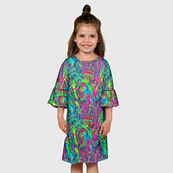 Платье клеш для девочки Refraction of colors, цвет: 3D-принт — фото 2