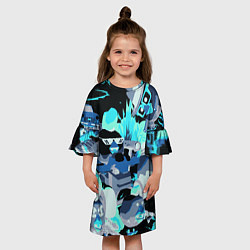 Платье клеш для девочки Chicken Gun разборка, цвет: 3D-принт — фото 2
