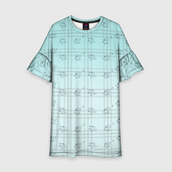 Платье клеш для девочки Птичка-невротичка, цвет: 3D-принт