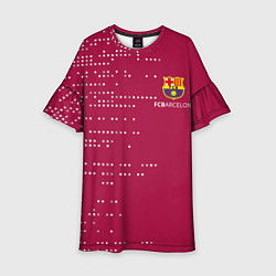 Детское платье Футбольный клуб Барселона - бордовый