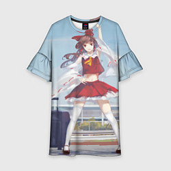 Платье клеш для девочки Touhou Project Рейму Cute, цвет: 3D-принт