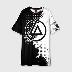 Детское платье Linkin park - черно-белая абстракция