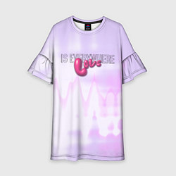 Детское платье Love is everywhere on gradient