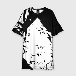 Детское платье Чёрно белые краски