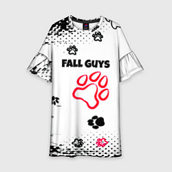Детское платье Fall Guys kids game pattern