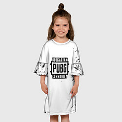 Платье клеш для девочки Pubg текстура game, цвет: 3D-принт — фото 2