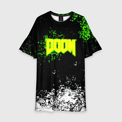 Детское платье Doom токсичное лого краски