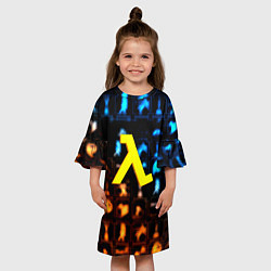 Платье клеш для девочки Портал x Халва текстура, цвет: 3D-принт — фото 2