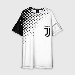 Платье клеш для девочки Juventus sport black geometry, цвет: 3D-принт