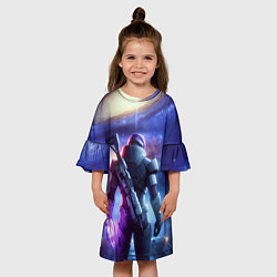 Платье клеш для девочки Mass Effect - andromeda ai art, цвет: 3D-принт — фото 2