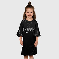 Платье клеш для девочки Queen квин король, цвет: 3D-принт — фото 2