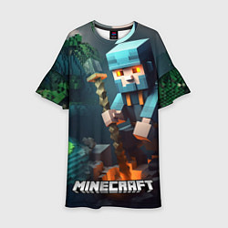 Детское платье Minecraft персонаж у костра