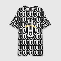 Платье клеш для девочки Juventus pattern fc, цвет: 3D-принт