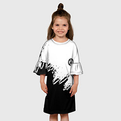 Платье клеш для девочки Borussia sport краски, цвет: 3D-принт — фото 2