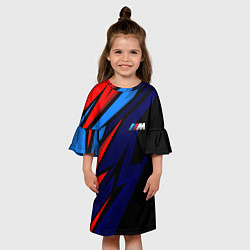 Платье клеш для девочки M power - цвета бмв, цвет: 3D-принт — фото 2