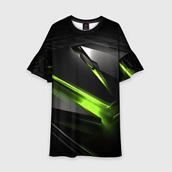 Детское платье Зеленая абстрактная конструкция в стиле nvidia