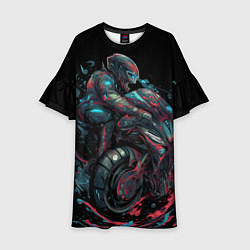 Детское платье Мотоцикл будущего в стиле киберпанк