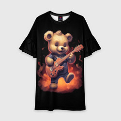 Детское платье Плюшевый медведь играет на гитаре
