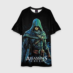 Детское платье Assassins creed персонаж нарисован на черном