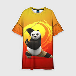 Платье клеш для девочки Мастер По - Кунг-фу панда, цвет: 3D-принт