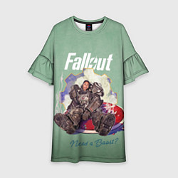 Платье клеш для девочки Максимус - Фаллаут, цвет: 3D-принт