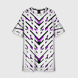 Детское платье Black and purple stripes on a white background