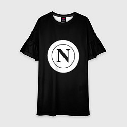 Платье клеш для девочки Napoli fc sport logo, цвет: 3D-принт