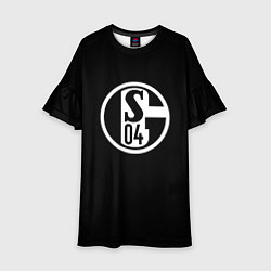 Платье клеш для девочки Schalke 04 fc, цвет: 3D-принт