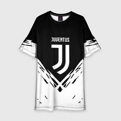 Платье клеш для девочки Juventus sport geometry fc club, цвет: 3D-принт