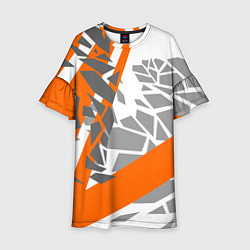 Платье клеш для девочки Racing texture, цвет: 3D-принт