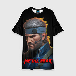 Платье клеш для девочки Веном Снейк из игры Metal gear, цвет: 3D-принт