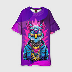 Детское платье Стильная сова в одежде