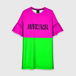 Платье клеш для девочки Maneskin rock, цвет: 3D-принт