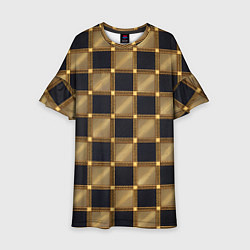 Детское платье Узор в шахматную клетку из квадратов