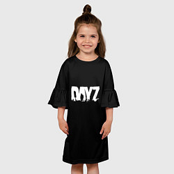 Платье клеш для девочки Dayz logo white, цвет: 3D-принт — фото 2