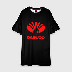 Платье клеш для девочки Daewoo red logo, цвет: 3D-принт