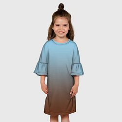 Платье клеш для девочки Текстура градиент, цвет: 3D-принт — фото 2