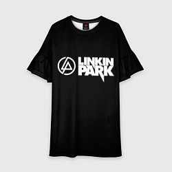 Платье клеш для девочки Linkin park logo rock music, цвет: 3D-принт