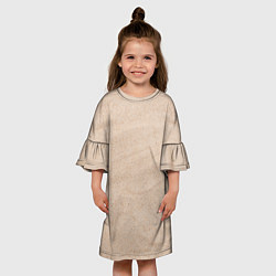Платье клеш для девочки Песочная текстура, цвет: 3D-принт — фото 2