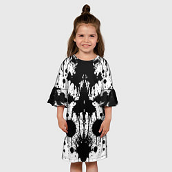 Платье клеш для девочки Psychedelic Rorschach test - ai art, цвет: 3D-принт — фото 2