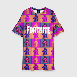 Детское платье Fortnite logo pattern game