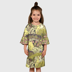 Платье клеш для девочки Найди опоссума, цвет: 3D-принт — фото 2