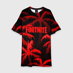 Детское платье Fortnite tropic red