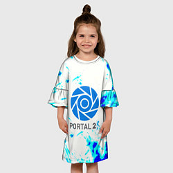 Платье клеш для девочки Portal краски, цвет: 3D-принт — фото 2