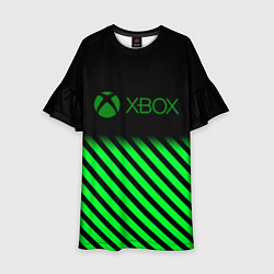 Платье клеш для девочки Xbox line green, цвет: 3D-принт