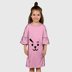 Платье клеш для девочки BT21 Cooky, цвет: 3D-принт — фото 2