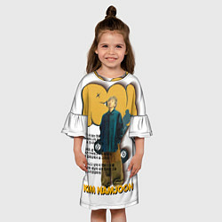 Платье клеш для девочки RM БТС, цвет: 3D-принт — фото 2