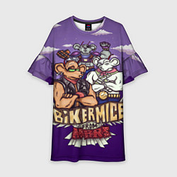 Платье клеш для девочки Мыши-рокеры с Марса, цвет: 3D-принт